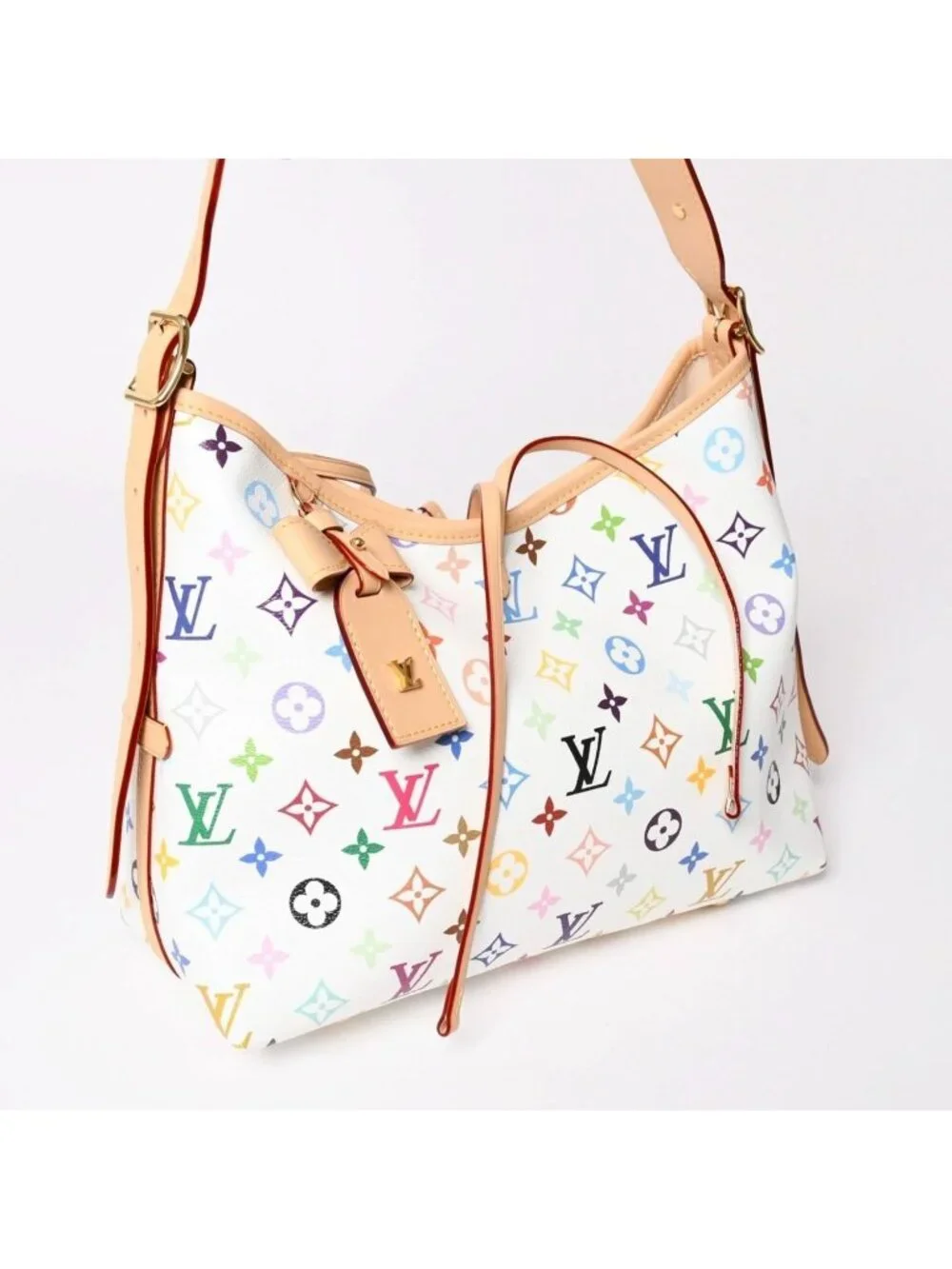 Louis Vuitton LV TM Carryall PM Shoulder Bag Monogram Multicolor Takashi